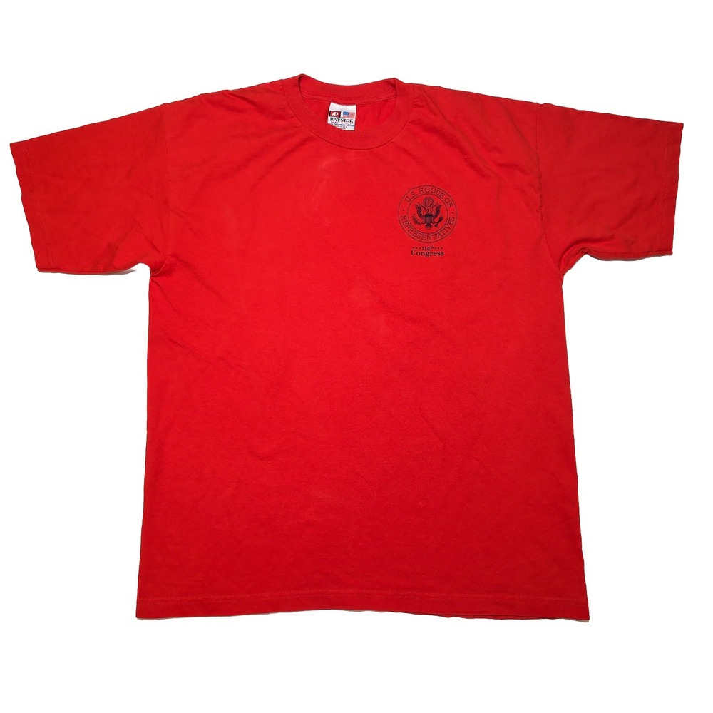BAYSIDE T-Shirt Mens XL Red Excellent US House of Representatives 114th Congress